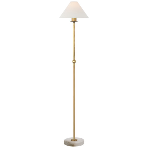 Caspian LED Floor Lamp in Antique-Burnished Brass and Alabaster (268|CHA9145ABALBL)