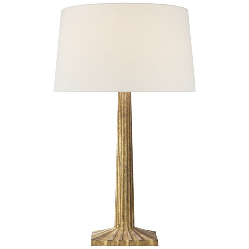 Strie One Light Table Lamp in Gilded Iron (268|CHA8707GIL)