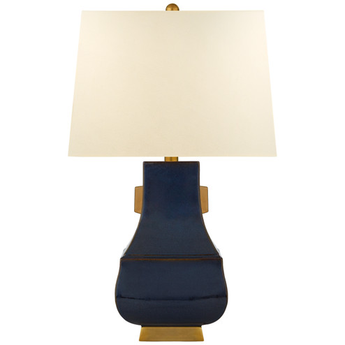 Kang Jug One Light Table Lamp in Mixed Blue Brown with Burnt Gold (268|CHA8694MBBBGPL)