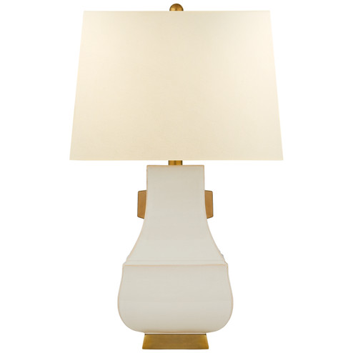 Kang Jug One Light Table Lamp in Ivory with Burnt Gold (268|CHA8694IVOBGPL)