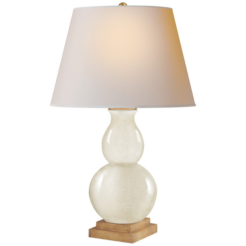 Gourd Form One Light Table Lamp in Tea Stain Crackle (268|CHA8613TSL)