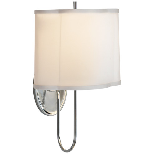 Simple Scallop One Light Wall Sconce in Soft Silver (268|BBL2017SSL)