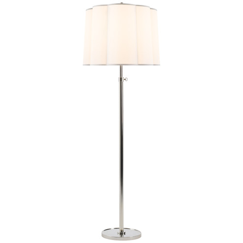 Simple Scallop One Light Floor Lamp in Soft Silver (268|BBL1023SSS)