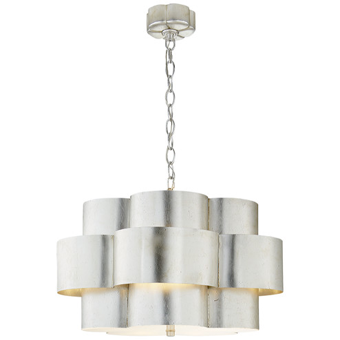 Arabelle Five Light Pendant in Burnished Silver Leaf (268|ARN5306BSL)