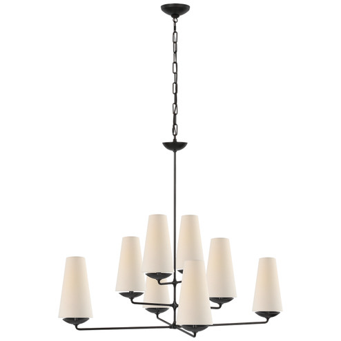 Fontaine Eight Light Chandelier in Aged Iron (268|ARN5205AIL) Fontaine Eight Light Chandelier in Aged Iron (268|ARN5205AIL)