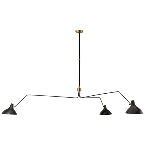 Charlton Three Light Chandelier in Black (268|ARN5007BLK)