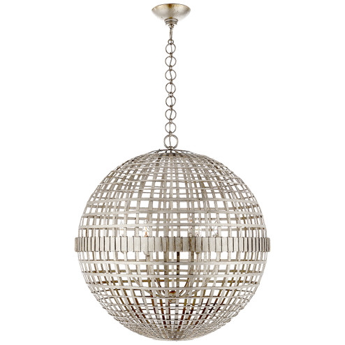 Mill Six Light Lantern in Burnished Silver Leaf (268|ARN5002BSL)