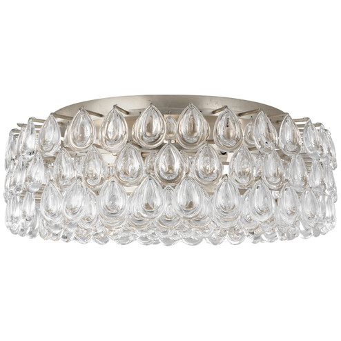 Liscia Six Light Flush Mount in Burnished Silver Leaf (268|ARN4172BSLCG)