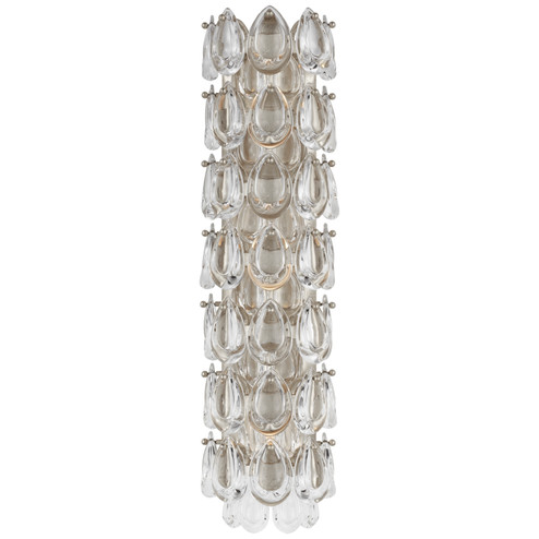 Liscia Three Light Wall Sconce in Burnished Silver Leaf (268|ARN2171BSLCG)