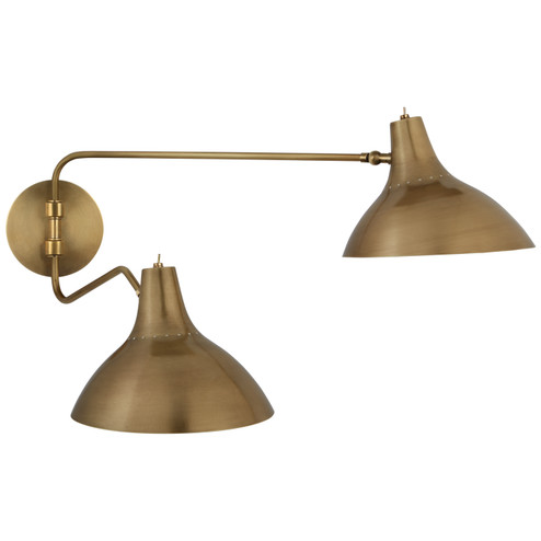 Charlton Two Light Wall Sconce in Hand-Rubbed Antique Brass (268|ARN2071HAB)