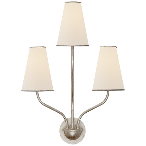 Montreuil Three Light Wall Sconce in Burnished Silver Leaf (268|ARN2051BSLL)