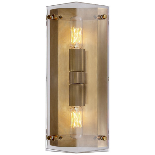 Clayton Two Light Wall Sconce in Crystal and Hand-Rubbed Antique Brass (268|ARN2043CG) Clayton Two Light Wall Sconce in Crystal and Hand-Rubbed Antique Brass (268|ARN2043CG)