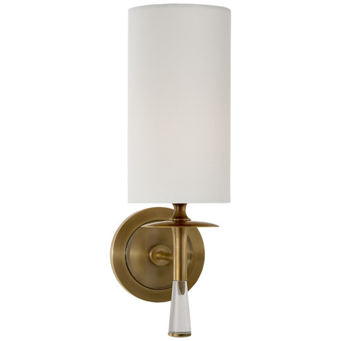 Drunmore One Light Wall Sconce in Hand-Rubbed Antique Brass with Crystal (268|ARN2018HABCGL)