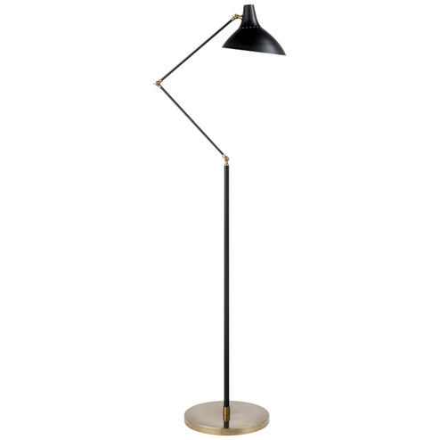 Charlton One Light Floor Lamp in Black and Brass (268|ARN1006BLK)