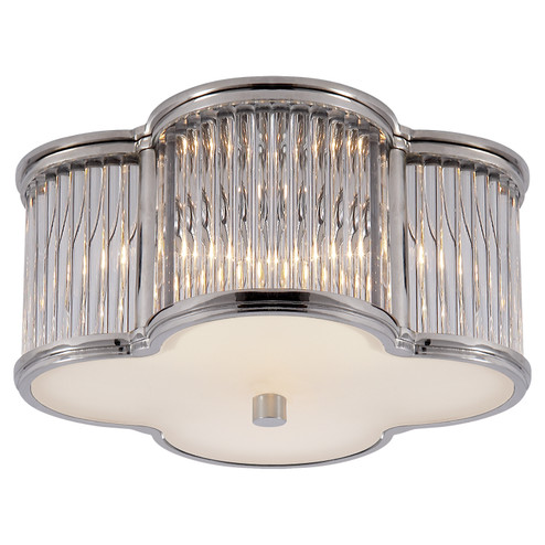 Basil Two Light Flush Mount in Polished Nickel with Clear Glass (268|AH4014PNCGFG)