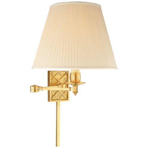 Gene One Light Swing Arm Wall Lamp in Natural Brass (268|AH2012NBS)
