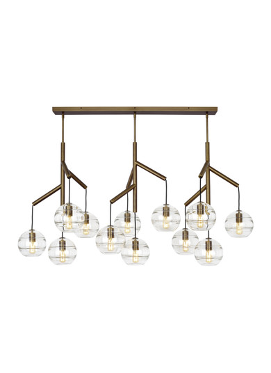 Sedona LED Chandelier in Aged Brass (182|700SDNMPL3CRLED927)