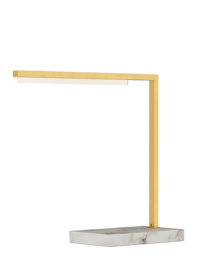 Klee LED Table Lamp in Natural Brass/White Marble (182|700PRTKLE18NBLED927)