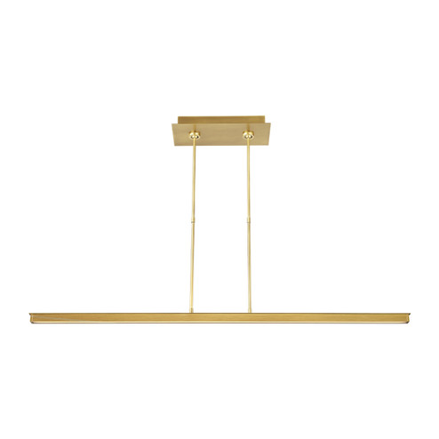 Stagger LED Linear Suspension in Natural Brass (182|700LSSTG48NBLED927)