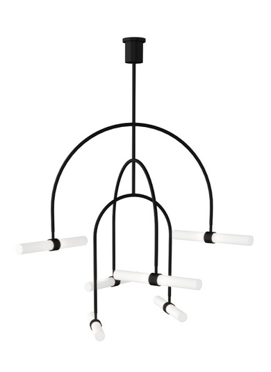 Calumn LED Chandelier in Nightshade Black (182|700CLM6BLED930)