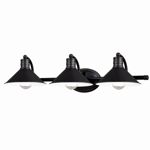 Akron Three Light Vanity in Oil Rubbed Bronze and Matte White (63|W0285)
