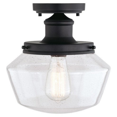 Collins One Light Outdoor Flush Mount in Matte Black (63|T0546)