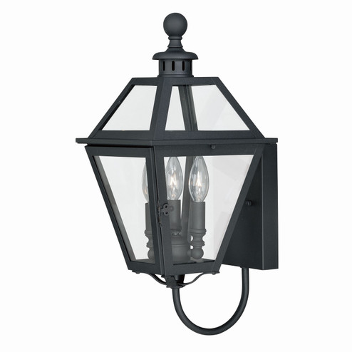 Nottingham Three Light Outdoor Wall Mount in Textured Black (63|T0079)