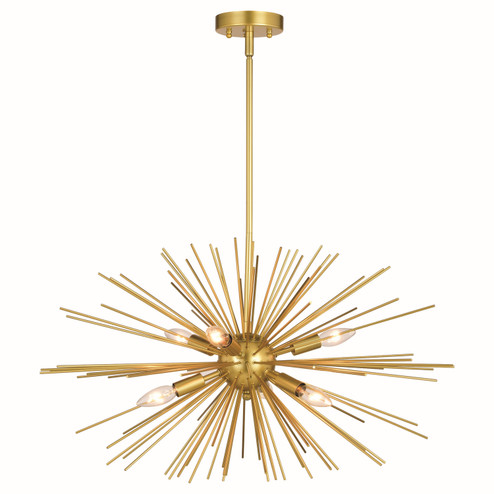 Nikko Six Light Pendant in Gold (63|P0366)