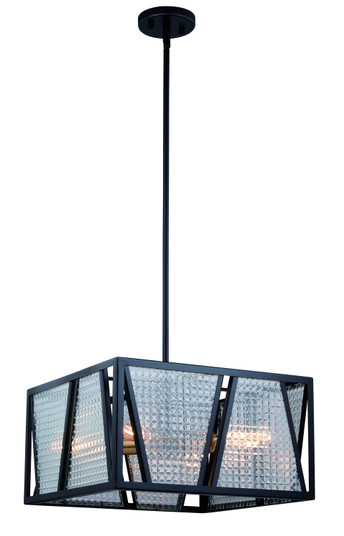 Oslo Four Light Semi-Flush Mount in Black/Natural Brass (63|P0294)
