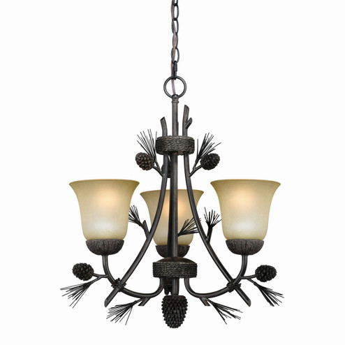 Sierra Three Light Mini Chandelier in Black Walnut (63|H0172)