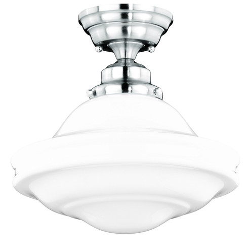 Huntley One Light Semi Flush Mount in Satin Nickel (63|C0176)