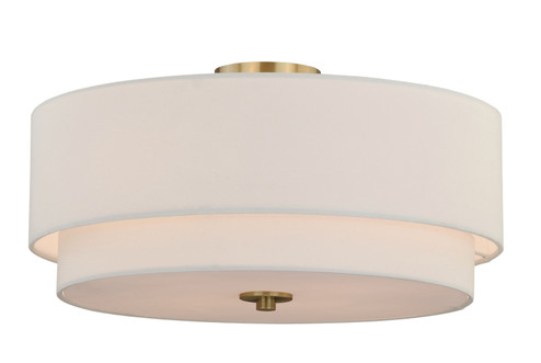 Burnaby Four Light Semi Flush Mount in Matte Brass (63|C0112)