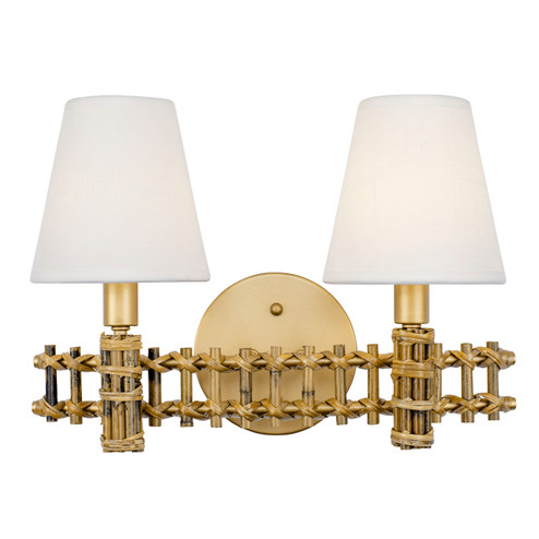 Nevis Two Light Bath in French Gold (137|360B02FG)