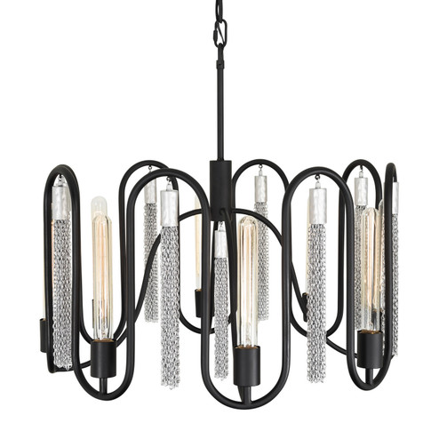 Darden Eight Light Pendant in Matte Black/Painted Chrome (137|354P08MBCH)