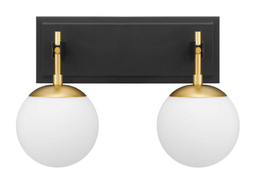 Allie Two Light Bath in Black/Satin Brass (137|352B02BLSB)