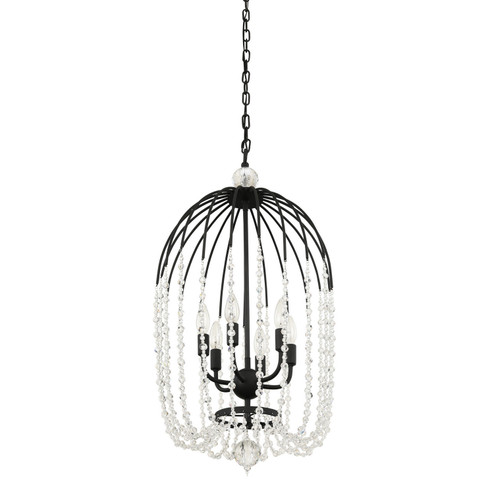 Voliere Six Light Pendant in Matte Black (137|343F06MB)