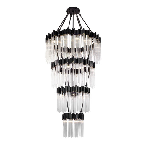 Matrix 30 Light Chandelier in Matte Black/French Gold (137|309C30MBFG)