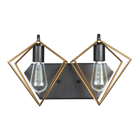 Metropolis Two Light Bath in Antique Gold/Rustic Bronze (137|261B02AGRB)