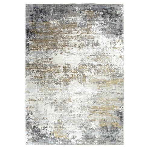 Ulen Rug in White, Charcoal, Saffron, Gray (52|715089)
