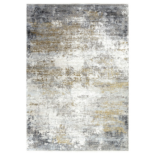 Ulen Rug in White, Charcoal, Saffron, Gray (52|715088)