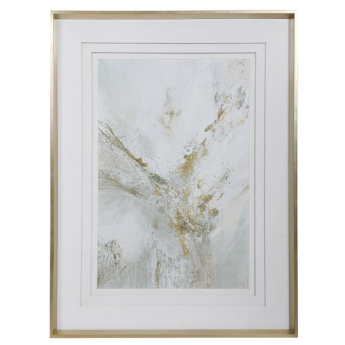 Ethos Framed Abstract Print in Silver Leaf (52|41626)