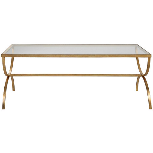 Crescent Coffee Table in Antiqued Gold (52|25186)
