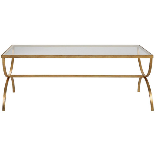 Crescent Coffee Table in Antiqued Gold (52|25186)