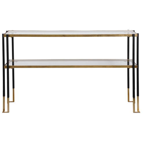 Kentmore Console Table in Matte Black And Brushed Gold (52|24978)