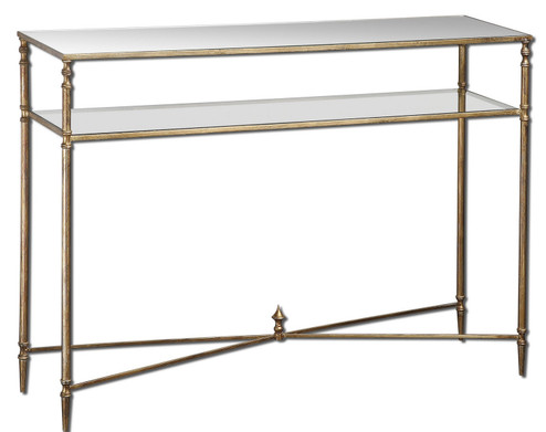 Henzler Console Table in Antiqued gold leaf (52|24278)
