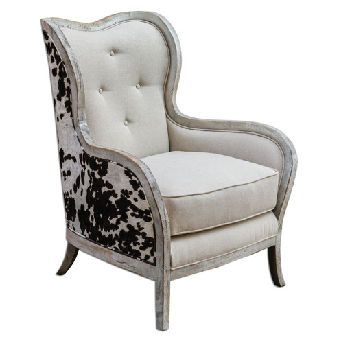Chalina Arm Chair in Aged, Bone-white (52|23611)