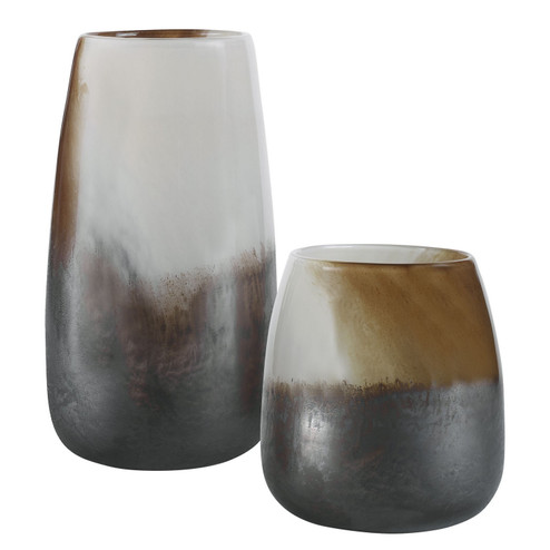 Desert Wind Vases, S/2 in Dark Bronze (52|18047)