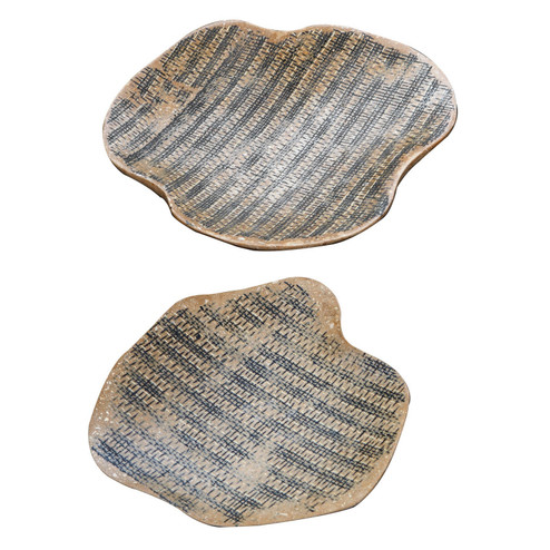 Gypsy Trays, Set/2 in Natural Beige Palm (52|17109)