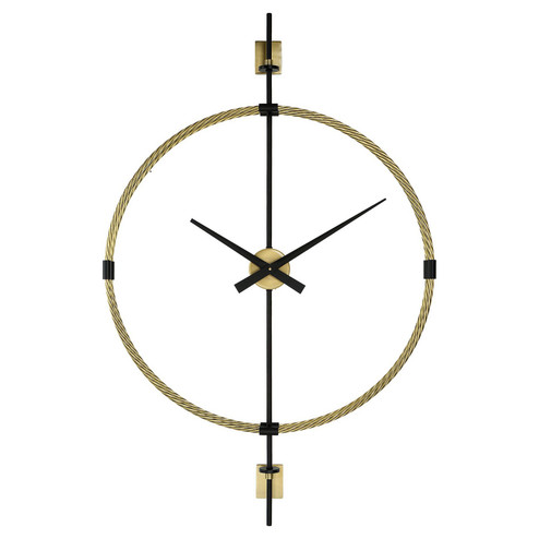 Time Flies Wall Clock in Brushed Brass With Satin Black (52|06106)