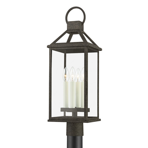 Sanders Four Light Outdoor Post Mount in French Iron (67|P2745FRN)